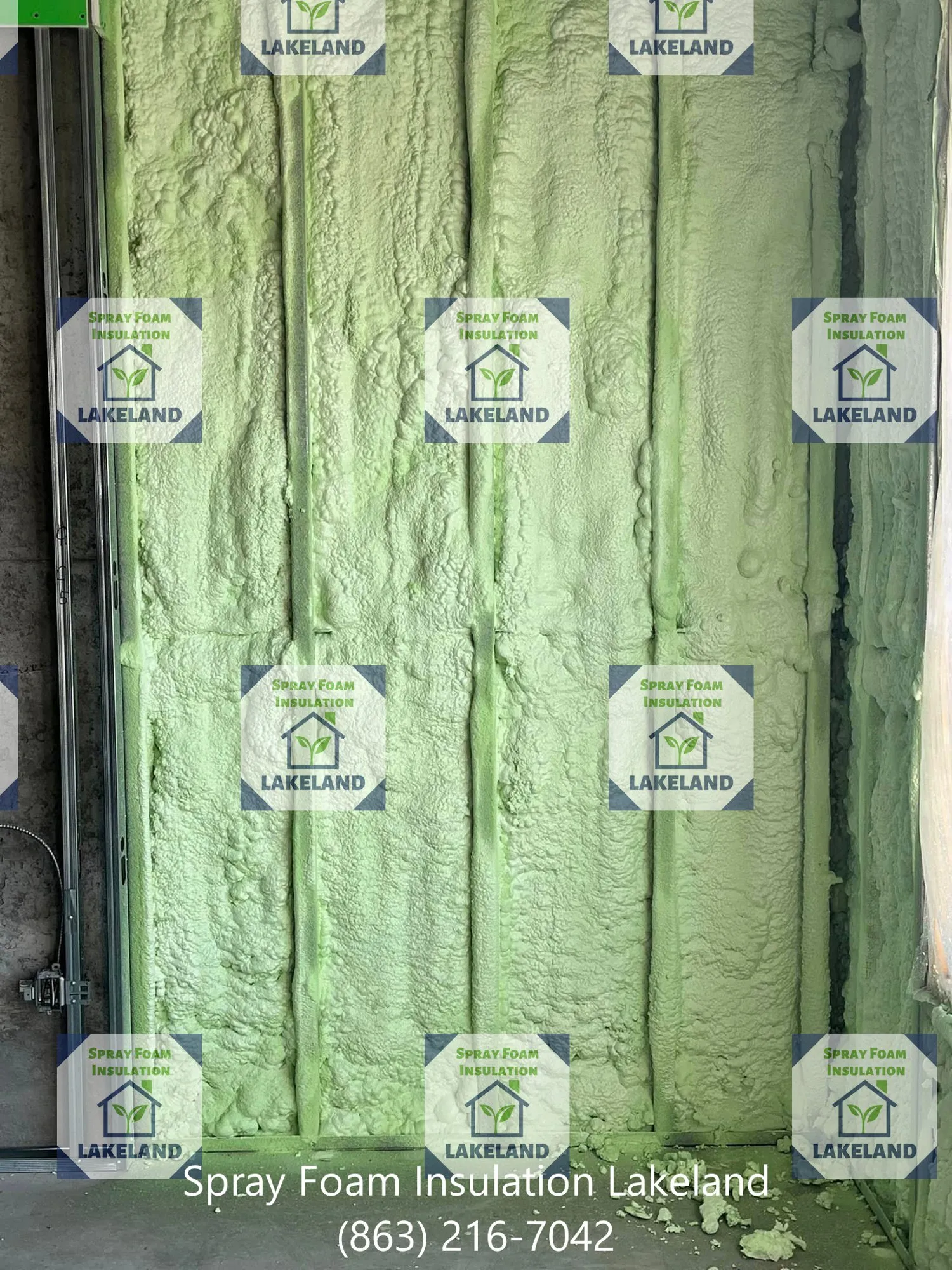 Spray foam installer working on a Central Florida insulation project