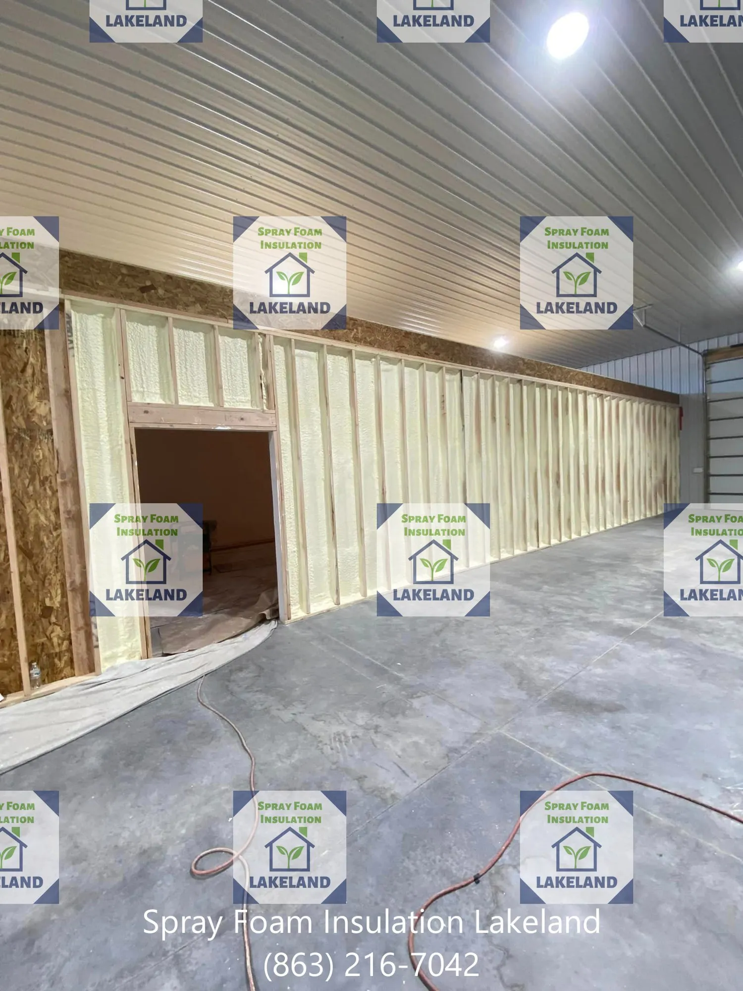 Prepared interior work area for insulation installation
