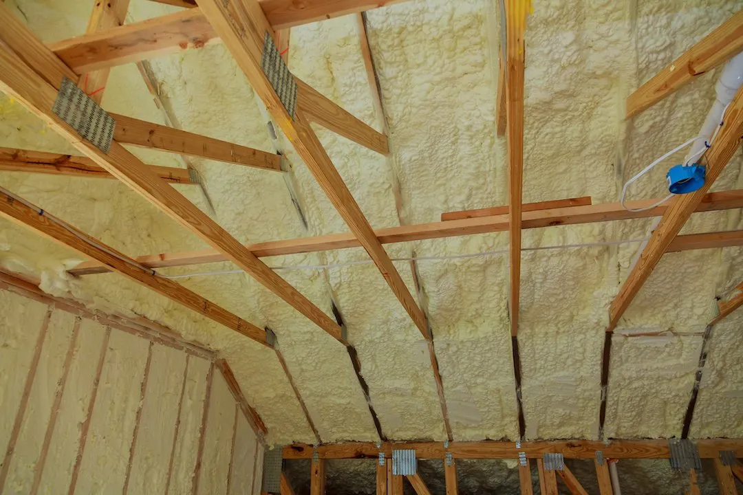 Commercial metal building insulation work